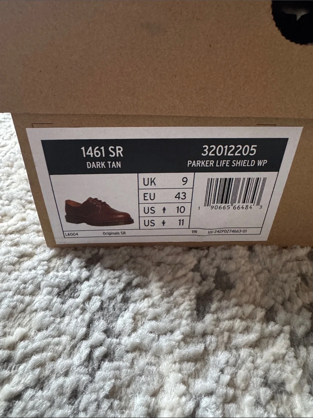 Dr. Martens Men's Brown Leather NON-SLIP Oxford Shoes